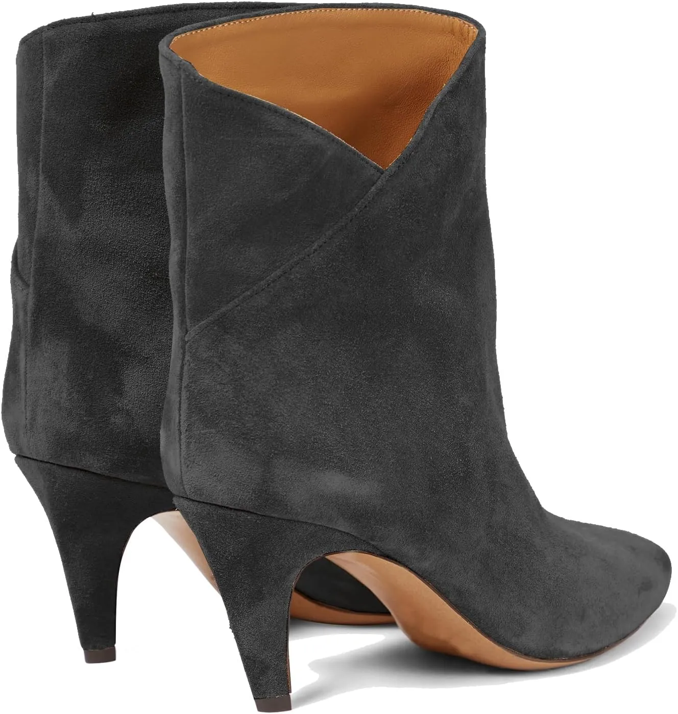 LEHOOR Women Kitten Heel Ankle Boots Wide Calf Pointed Toe Slouchy Western Cowgirl Boots Pull On Low Heel Dress Combat Booties Low Cut Ladies Dressy Casual Comfortable Winter Fall Shoes 4-11 M US
