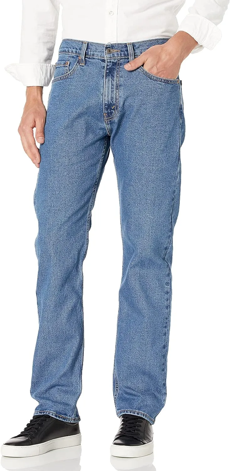 Levi Strauss Signature Gold Men's Regular Fit Flex Jeans, Medium Indigo, 32x30