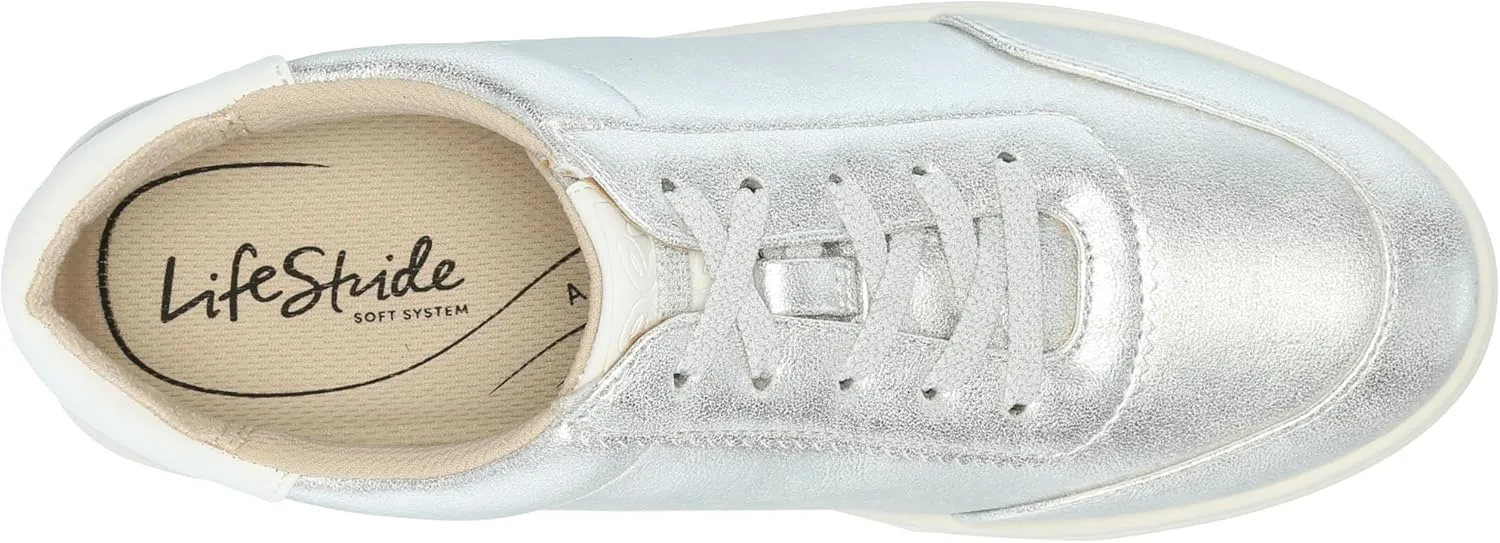 LifeStride Women's Happy Hour Machine Washable Lace Up Sneakers