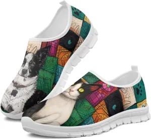Lightweight Sneakers for Women Slip On Casual Shoes Comfortable Low Cut Loafers Non Slip Breathable Walking Running Shoes Outdoor Sport Sneakers US 5.5-11.5