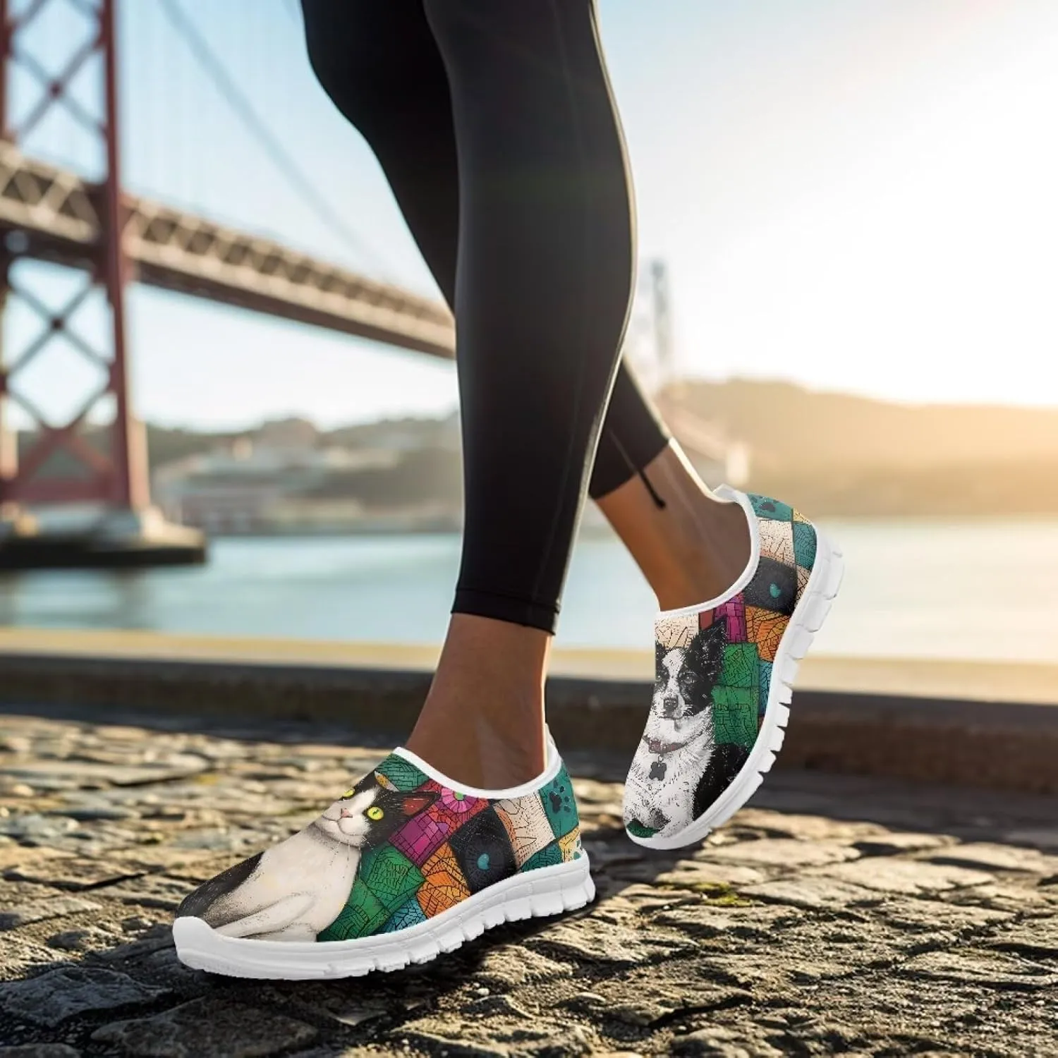 Lightweight Sneakers for Women Slip On Casual Shoes Comfortable Low Cut Loafers Non Slip Breathable Walking Running Shoes Outdoor Sport Sneakers US 5.5-11.5