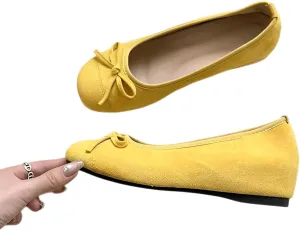 lilaBelle]【Fashion Square Toe Women's Spring Ballet Flats - -Soft Microfiber Loafers with Elastic Collar, Easy Match Casual Shoes for Daily Wear/Date Night