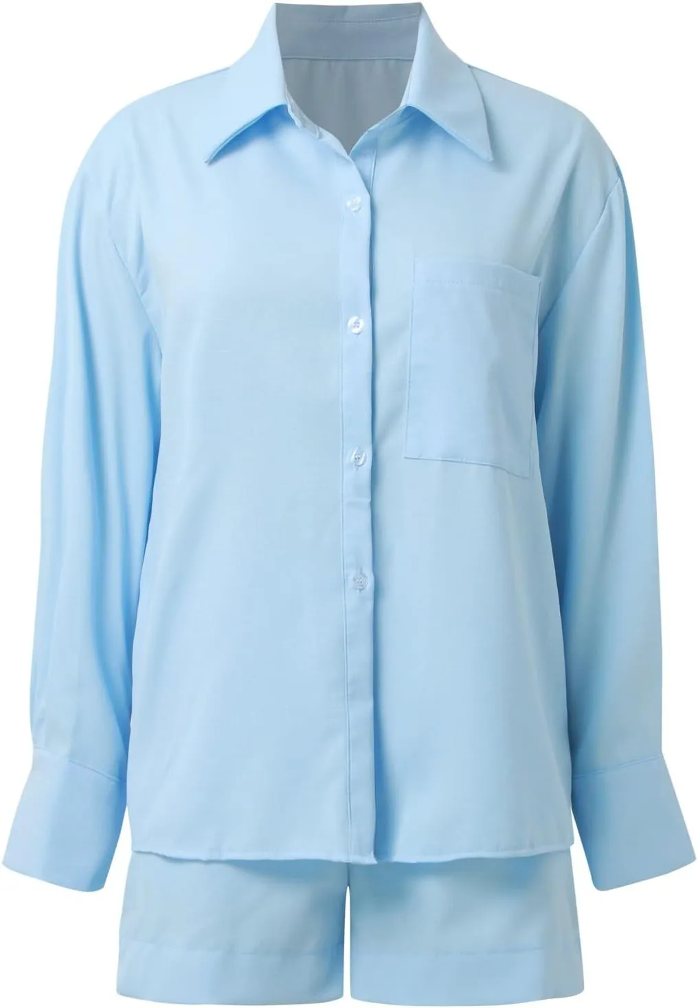 Linen Set for Women 2 Piece Short Sleeve Button down Blouse and Shorts Matching Sweatsuit Sets Fashion Trendy Clothes