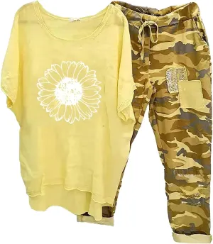 Linen Two Piece Sets for Women 2025 Crop Tops Wide Leg Pant Sets Casual Jogger Tracksuit Matching Lounge Set