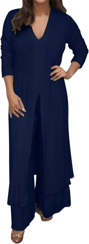Linen Two Piece Sets for Women 2025 Dressy Matching Summer 2 Piece Loungewear Set Wide Leg Pants Tracksuits