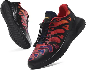 Littleplum Boys Running Shoes Slip On Kids Sneakers Mesh Tennis Shoes Lightweight Breathable for Athletic Gym School Sport