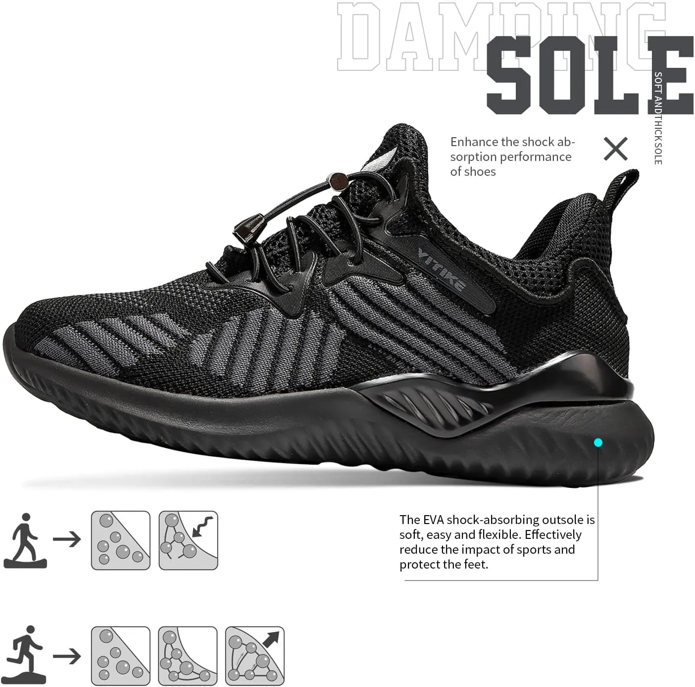 Littleplum Boys Running Shoes Slip On Kids Sneakers Mesh Tennis Shoes Lightweight Breathable for Athletic Gym School Sport