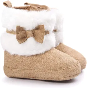 LIVEBOX Prewalker Toddler Boots Premium Soft Anti-Slip Sole Warm Winter Boots for Infant Baby Girls