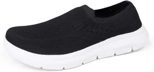 LLTMALL Women's Men's Slip on Knit Driving Loafers Sneakers Breathable Mesh Work Walking Shoes
