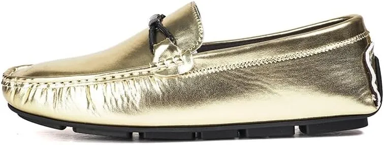 Loafers for Men Round Toe Faux Leather Driving Style Loafer Flexible Lightweight Slip Resistant Casual Slip-on
