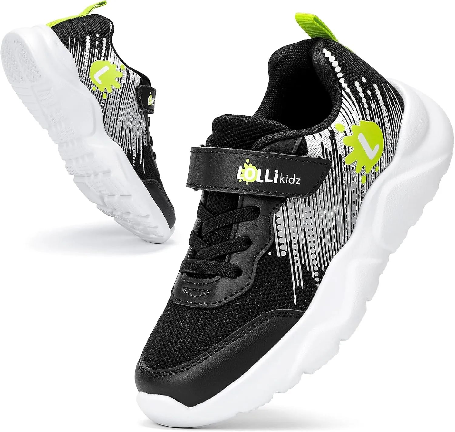 LOLLi kidz Boys Girls Shoes Kids Sneakers Athletic Tennis Shoes Lightweight Breathable Running Shoes