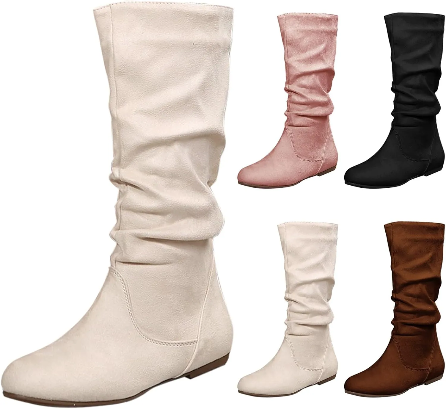 Low Heel Pointed Toe Lace Up Chukka Ankle Boots Flats Fall Winter Booties Casual Dress Shoes High Heel Boots