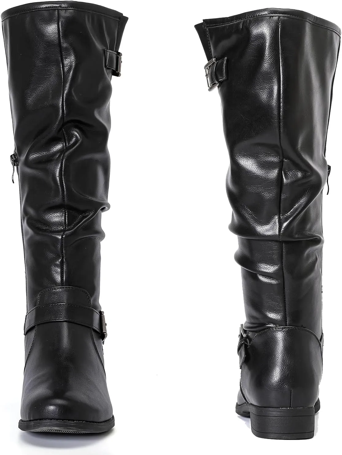 Luoika Women's Extra Wide Calf Knee High Boots, Plus Size Slouchy Knee-High Boots.