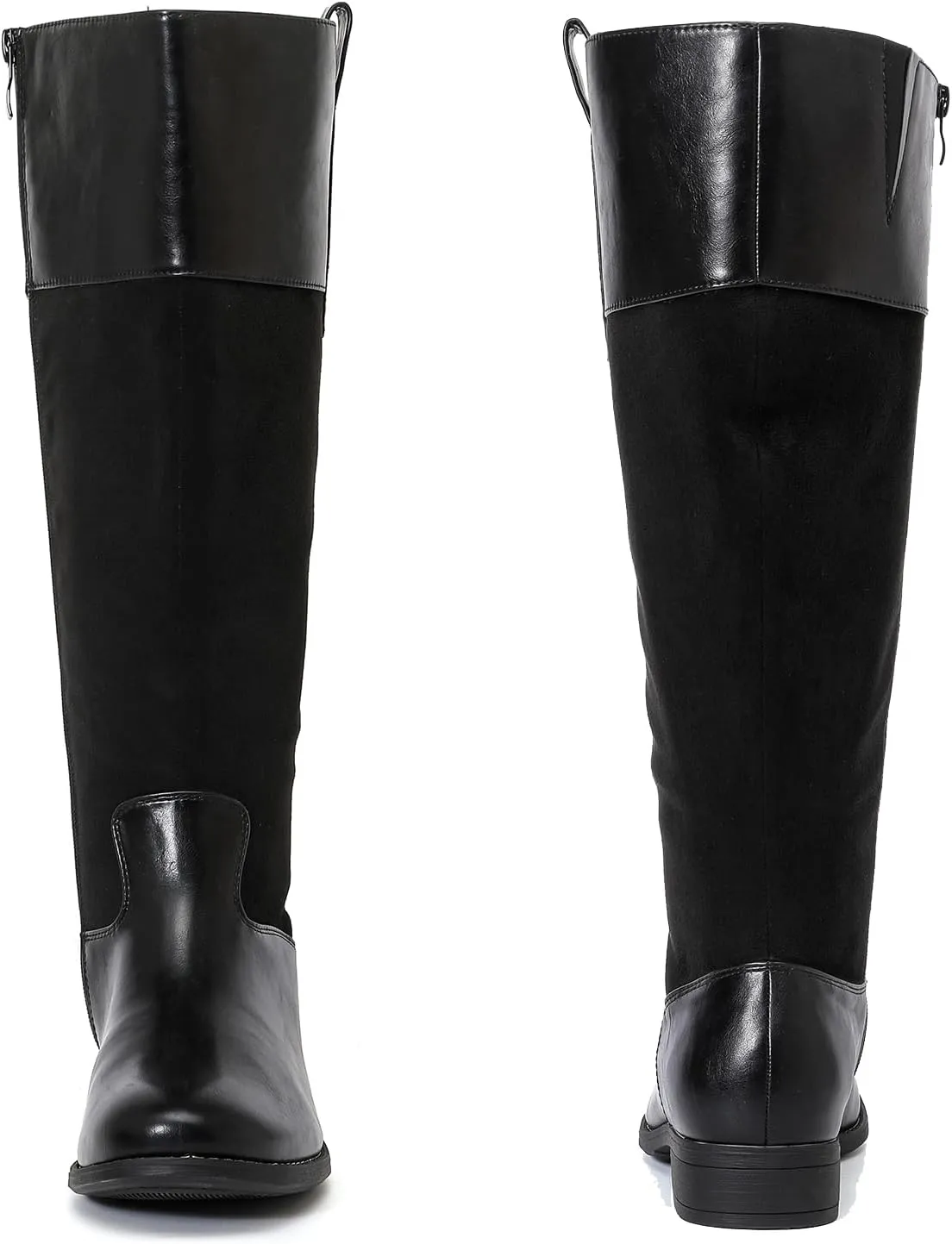 Luoika Women's Extra Wide Calf Knee High Boots, Plus Size Wide Width Knee-High Boots Winter Fall Low Heel Ridding Boots.