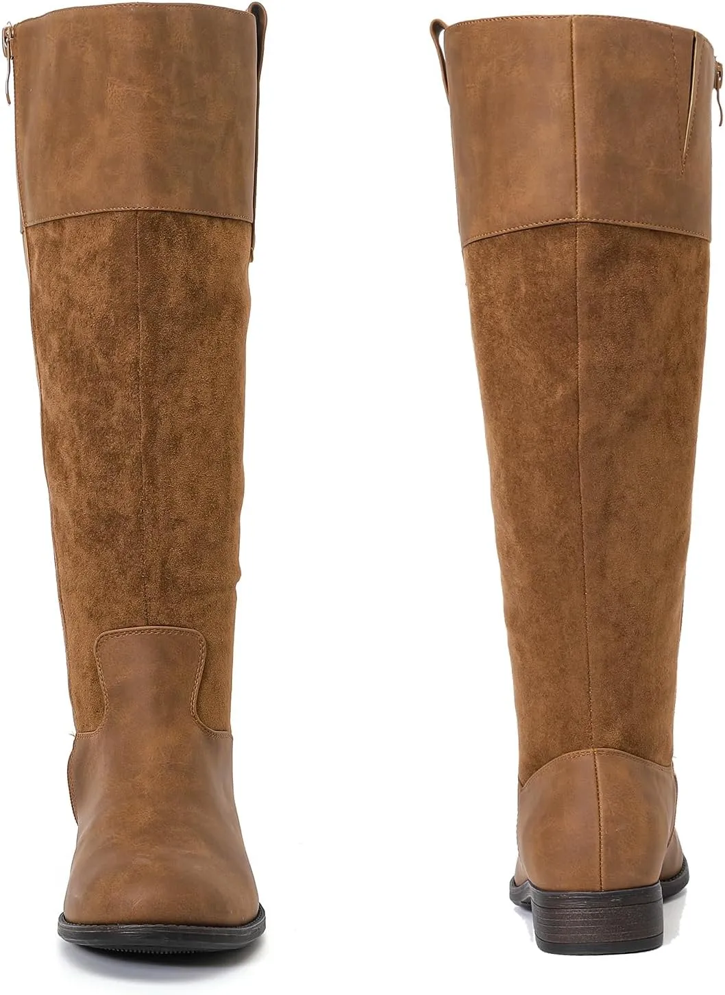 Luoika Women's Extra Wide Calf Knee High Boots, Plus Size Wide Width Knee-High Boots Winter Fall Low Heel Ridding Boots.
