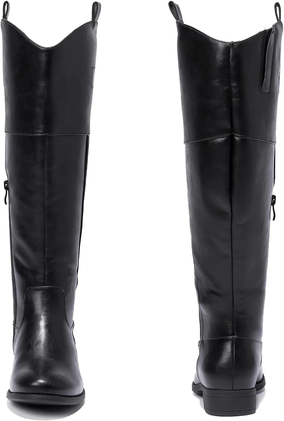 Luoika Women's Extra Wide Calf Knee High Boots, Western Cowyboy Cowgirl Knee-High Boots Plus Size Wide Width Low Heel Winter Fall Boots.