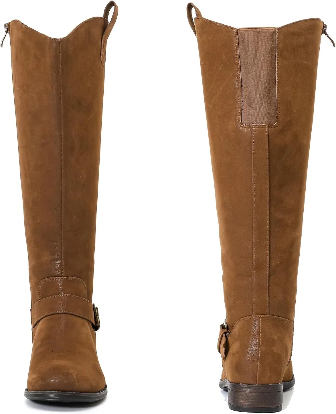 Luoika Women's Extra Wide Calf Knee High Boots, Western Cowyboy Cowgirl Knee-High Boots Plus Size Wide Width Low Heel Winter Fall Boots.