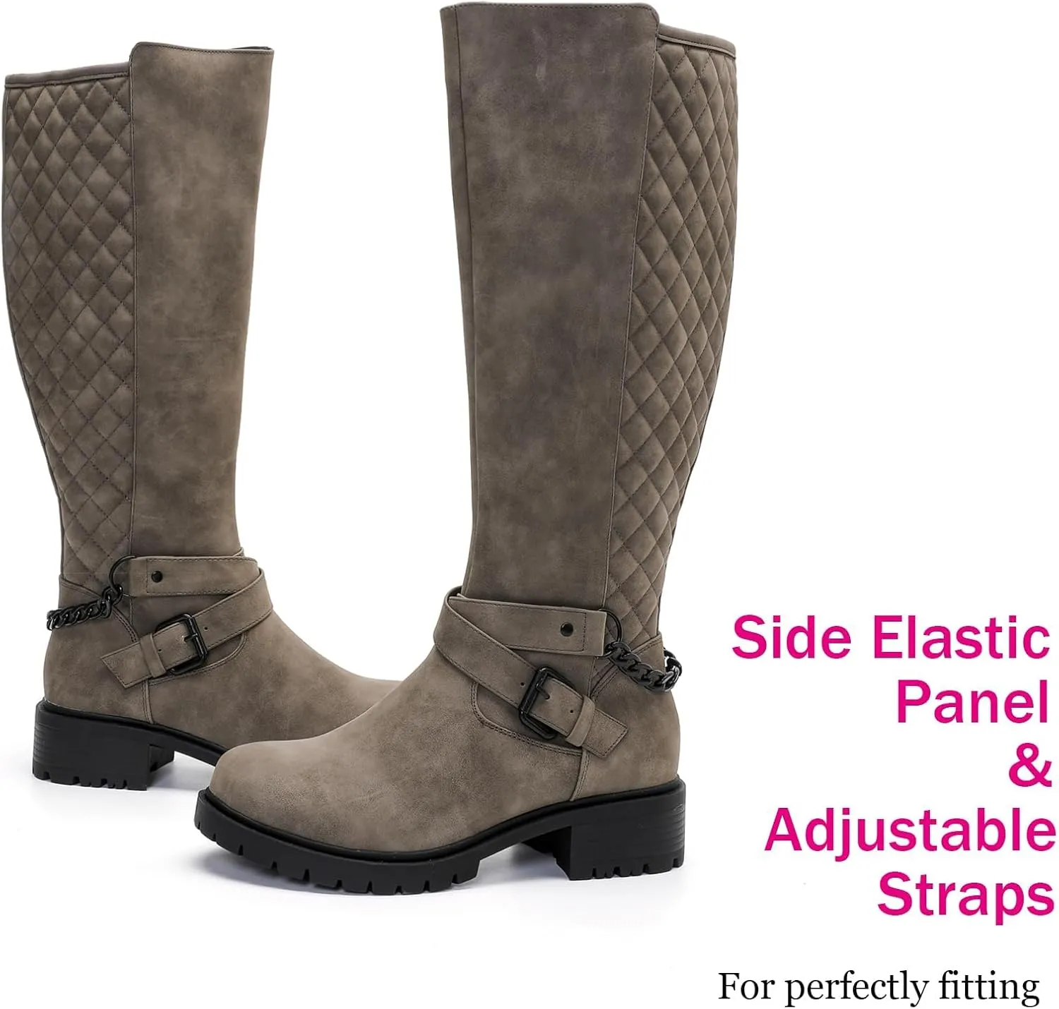 Luoika Women's Extra Wide Calf Knee High Boots, Wide Width Winter Tall Boots.