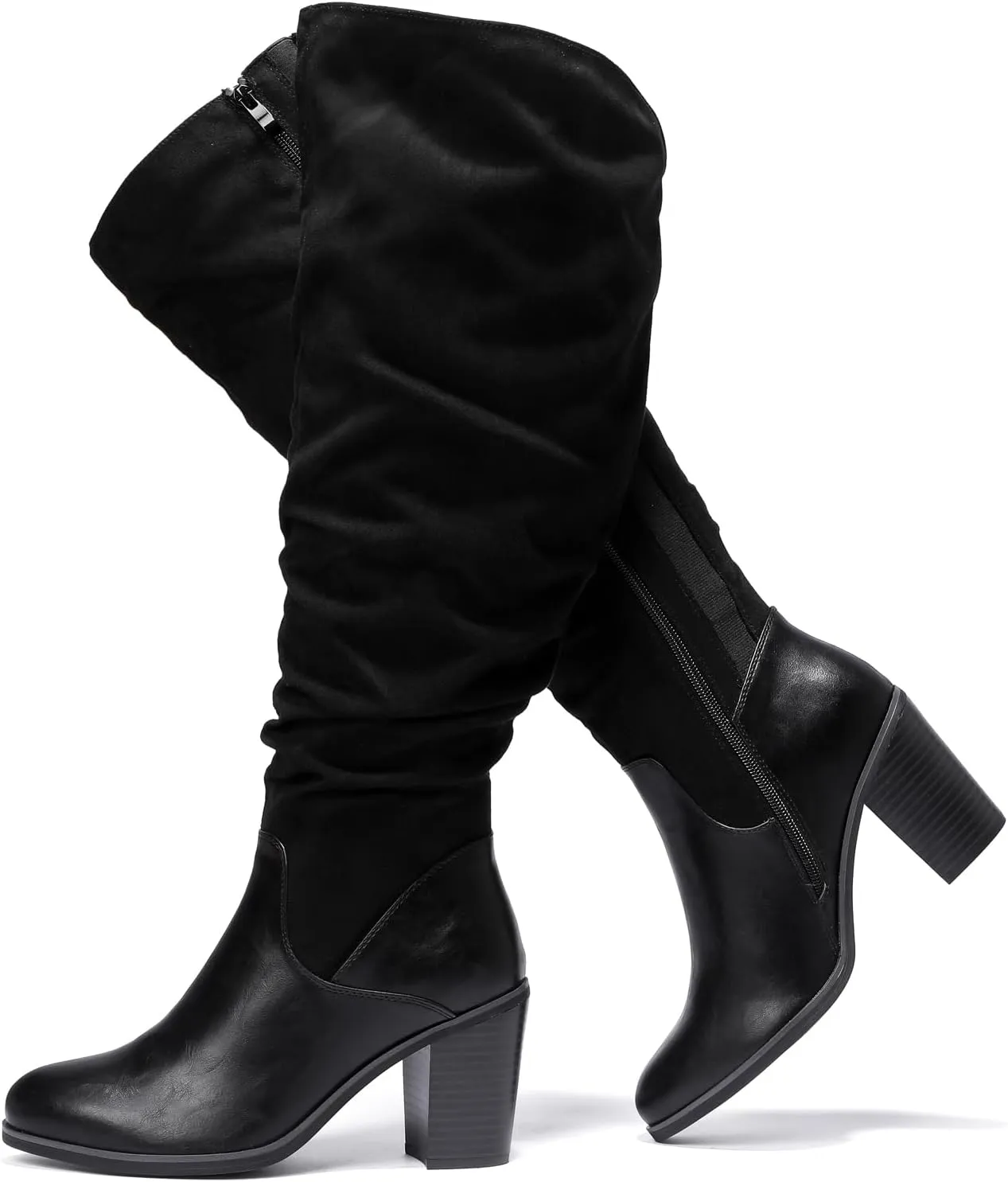 Luoika Women's Extra Wide Calf Knee High Boots, Wide Width Winter Tall Boots.
