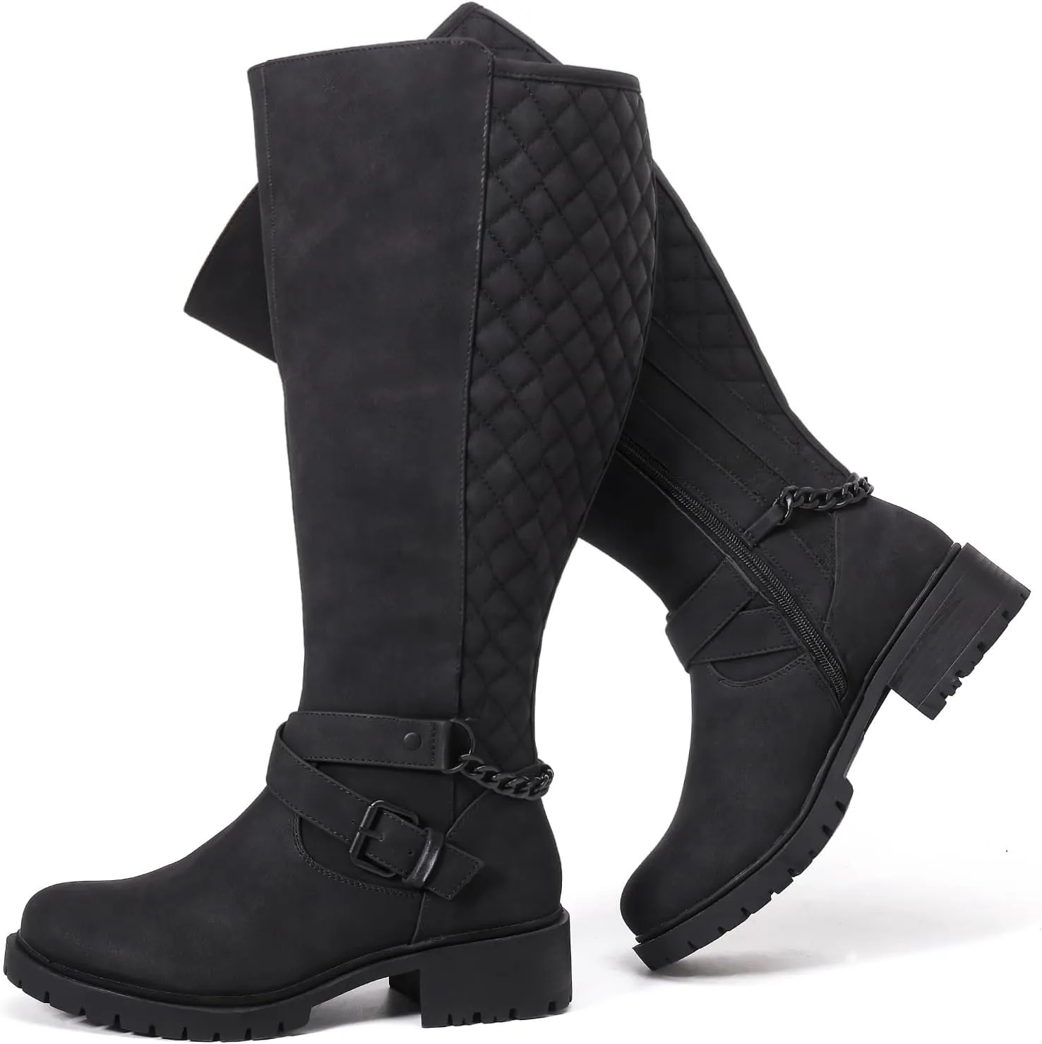 Luoika Women's Extra Wide Calf Knee High Boots, Wide Width Winter Tall Boots.