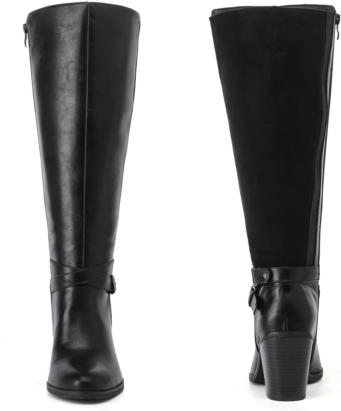 Luoika Women's Extra Wide Calf Knee High Boots, Wide Width Winter Tall Boots.