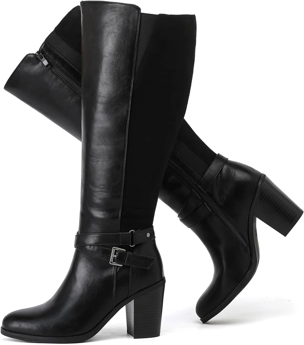 Luoika Women's Extra Wide Calf Knee High Boots, Wide Width Winter Tall Boots.
