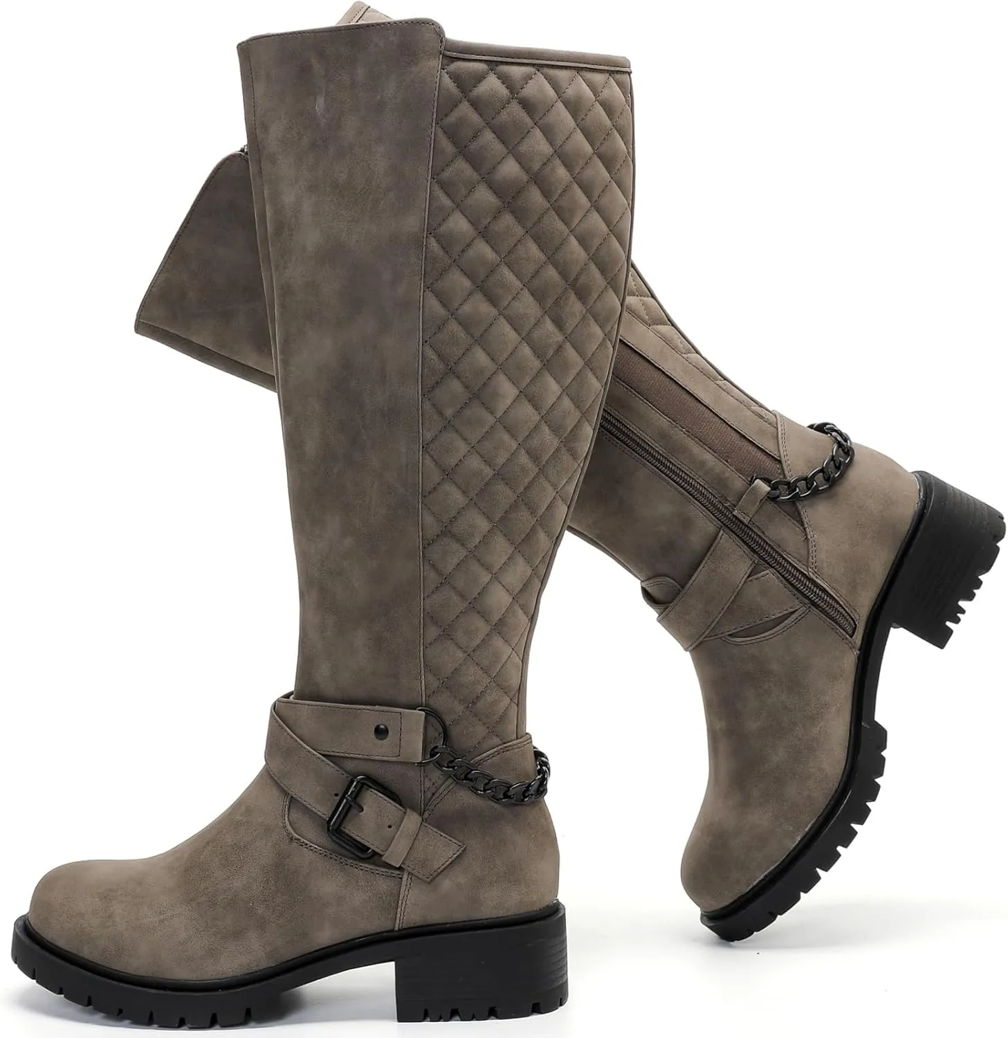 Luoika Women's Extra Wide Calf Knee High Boots, Wide Width Winter Tall Boots.