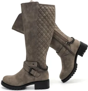 Luoika Women's Extra Wide Calf Knee High Boots, Wide Width Winter Tall Boots.