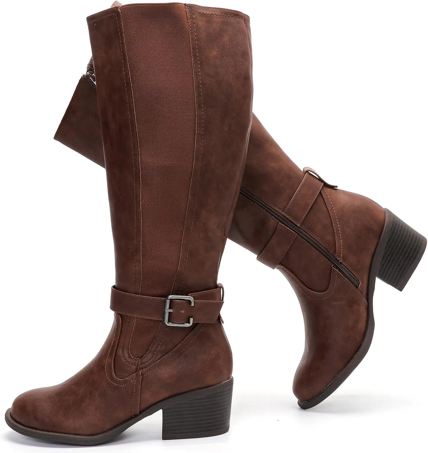Luoika Women's Extra Wide Calf Knee High Boots, Wide Width Winter Tall Boots.
