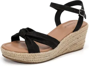 Luoika Women's Wide Width Wedge Sandals, Ankle Strap Open Toe Platform Espadrille Wedge Pump Heel Women's Sandals Concise Casual Summer Shoes.