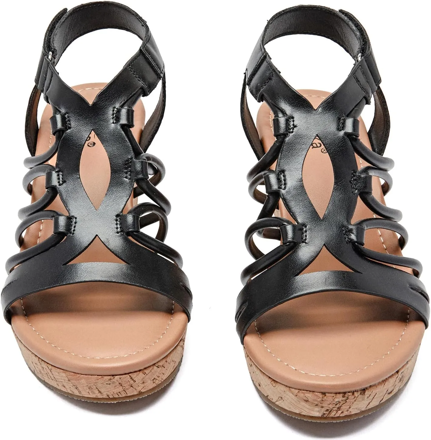 Luoika Women's Wide Width Wedge Sandals, Ankle Strap Open Toe Platform Wedge Pump Heel Women's Sandals Concise Casual Summer Shoes.