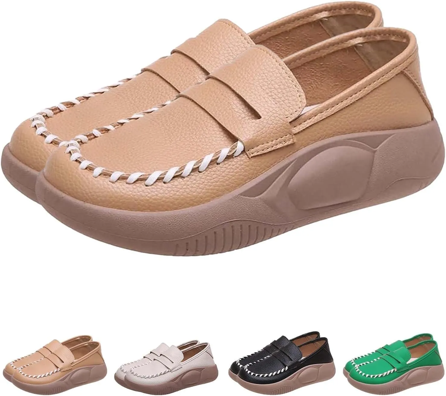 Lurebest Shoes for Women, Lurebest Shoes, Lurebest Orthopedic Walking Shoes, Soft Soled Pure Cowhide Corrective Lofers