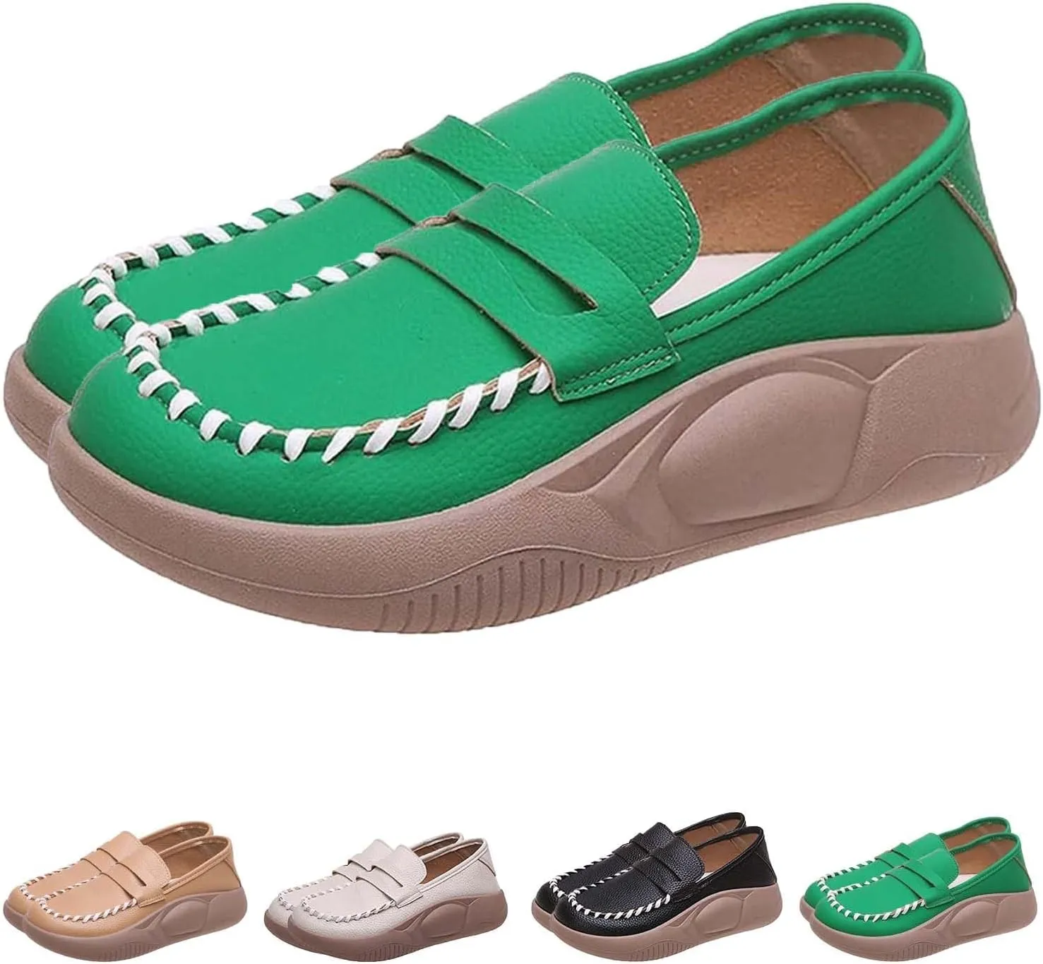 Lurebest Shoes for Women, Lurebest Shoes, Lurebest Orthopedic Walking Shoes, Soft Soled Pure Cowhide Corrective Lofers