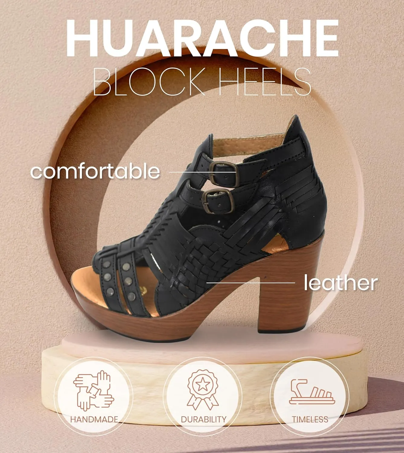Macarena Collection Womens Shoes Leather Sandals for Women Huarache | Handmade Mexican Sandals Women | Comfortable & Stylish Womens Sandals 353