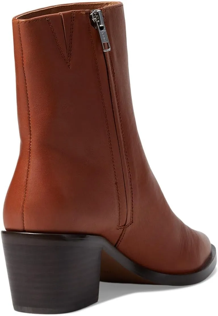 Madewell The Everten Ankle Boots for Women in Leather - Soft Lining - Padded Leather Footbed - Stacked Heel