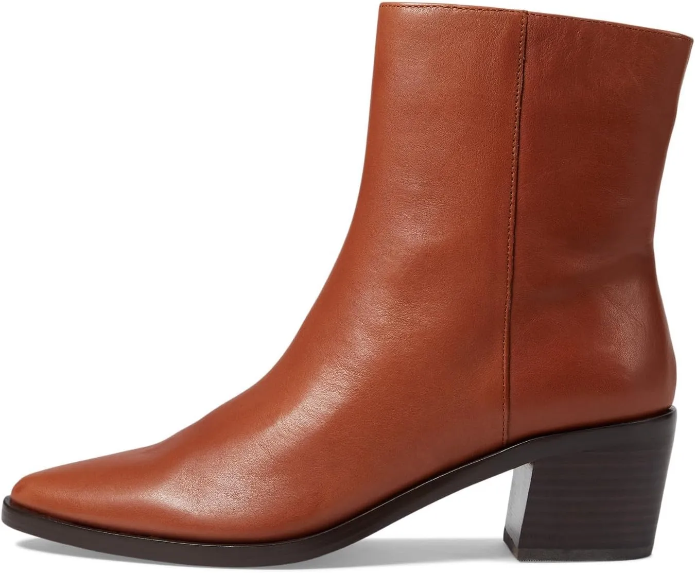 Madewell The Everten Ankle Boots for Women in Leather - Soft Lining - Padded Leather Footbed - Stacked Heel