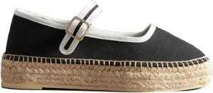 Mary Jane Espadrille Flats for Women Woven Ballet Flat Espadrille Canvas Summer Flats