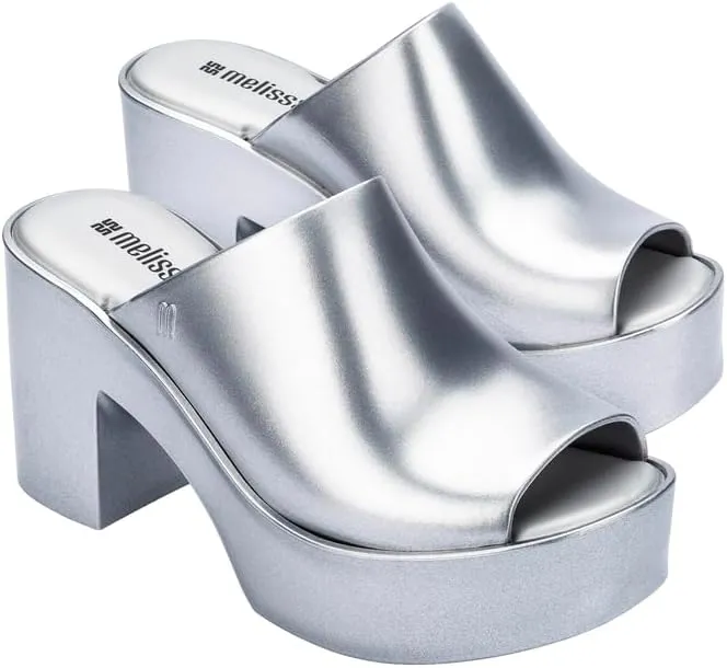 Melissa Mule Heel Collection - Fashion Sandal for Women - Iridescent Comfortable Mule Style - High-Shine Upper with Bubblegum Scent - Chic and Sophisticated