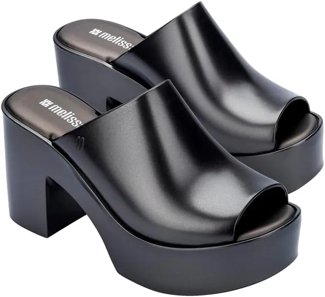 Melissa Mule Heel Collection - Fashion Sandal for Women - Iridescent Comfortable Mule Style - High-Shine Upper with Bubblegum Scent - Chic and Sophisticated