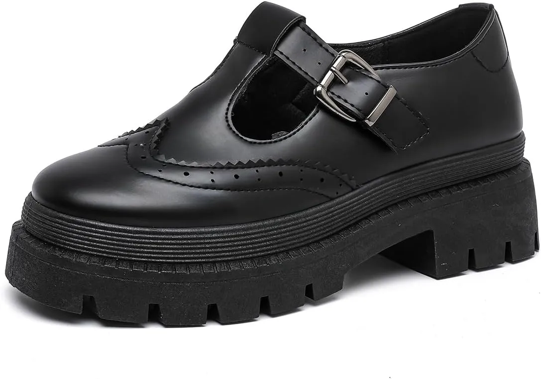 MEMON Mary Jane Shoes Women Oxford Shoes,Casual Dress Shoes,Cute Breathable Dressy Cosplay Party School Work Shoes