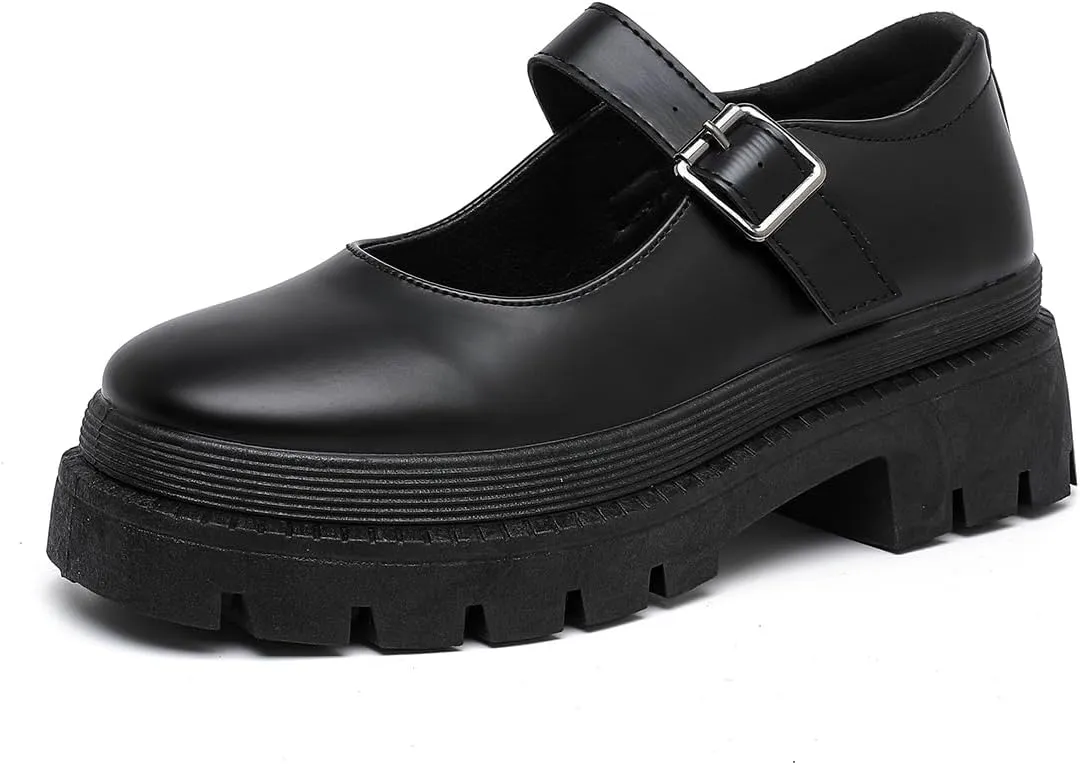MEMON Mary Jane Shoes Women Oxford Shoes,Casual Dress Shoes,Cute Breathable Dressy Cosplay Party School Work Shoes