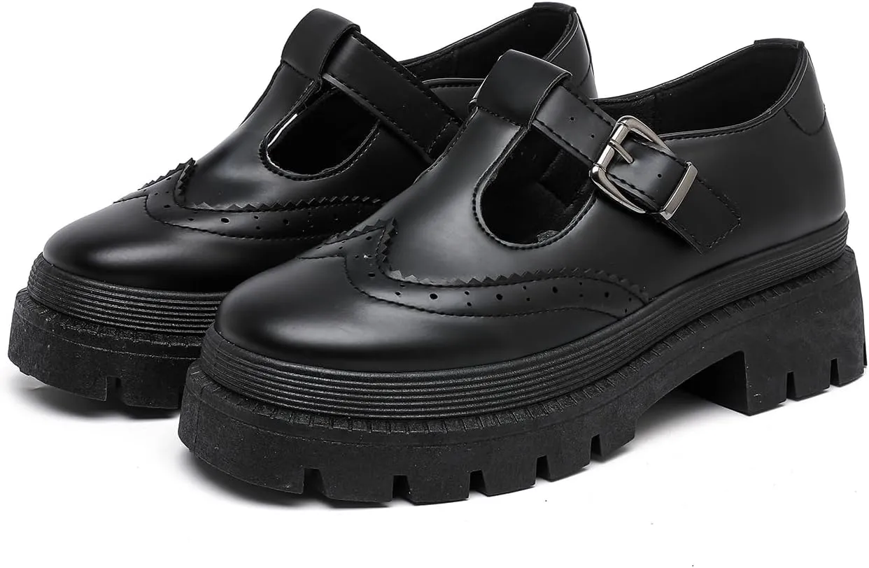 MEMON Mary Jane Shoes Women Oxford Shoes,Casual Dress Shoes,Cute Breathable Dressy Cosplay Party School Work Shoes