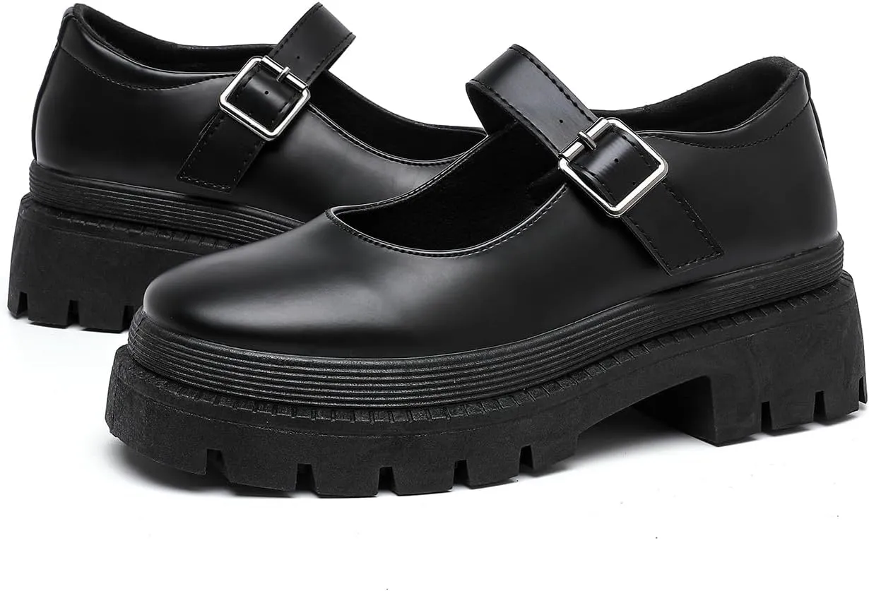 MEMON Mary Jane Shoes Women Oxford Shoes,Casual Dress Shoes,Cute Breathable Dressy Cosplay Party School Work Shoes