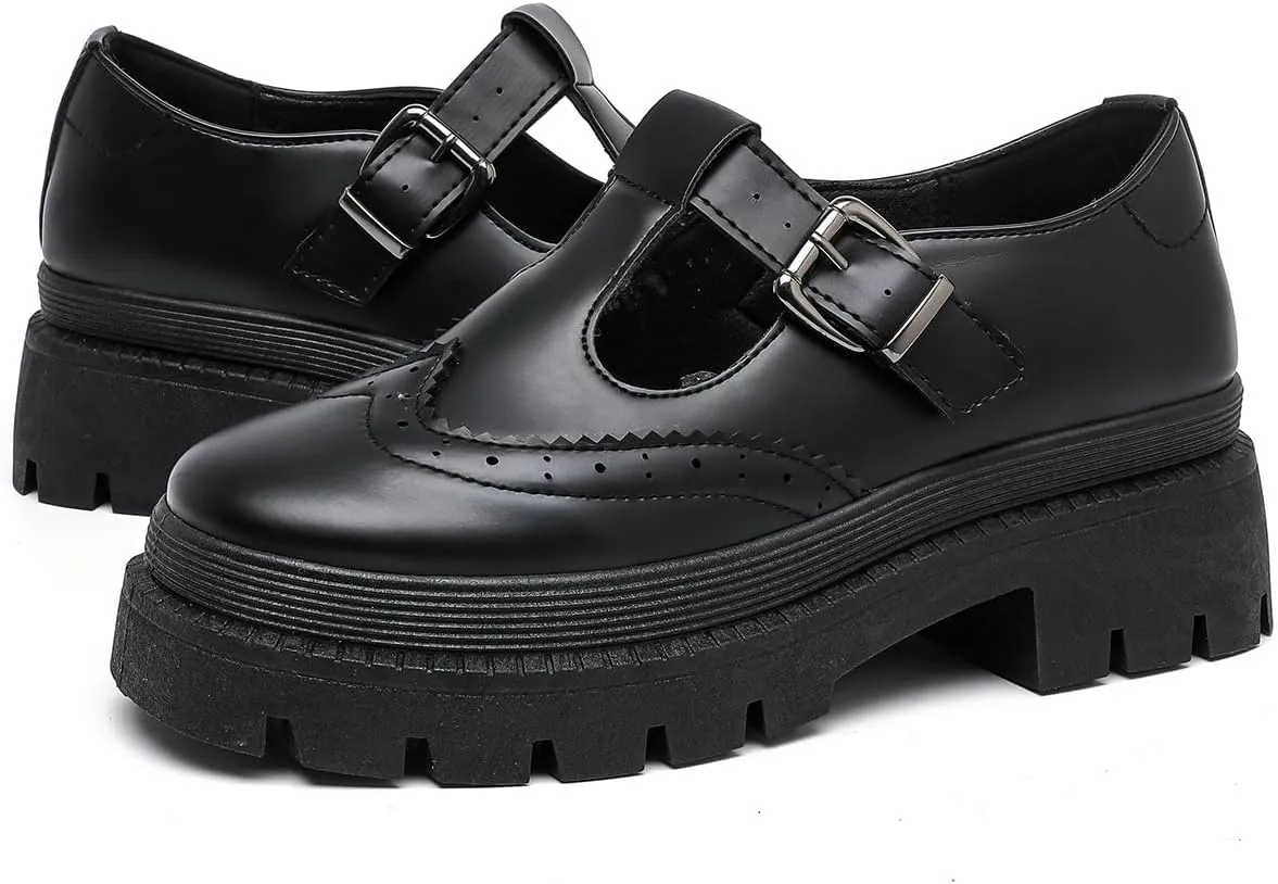 MEMON Mary Jane Shoes Women Oxford Shoes,Casual Dress Shoes,Cute Breathable Dressy Cosplay Party School Work Shoes