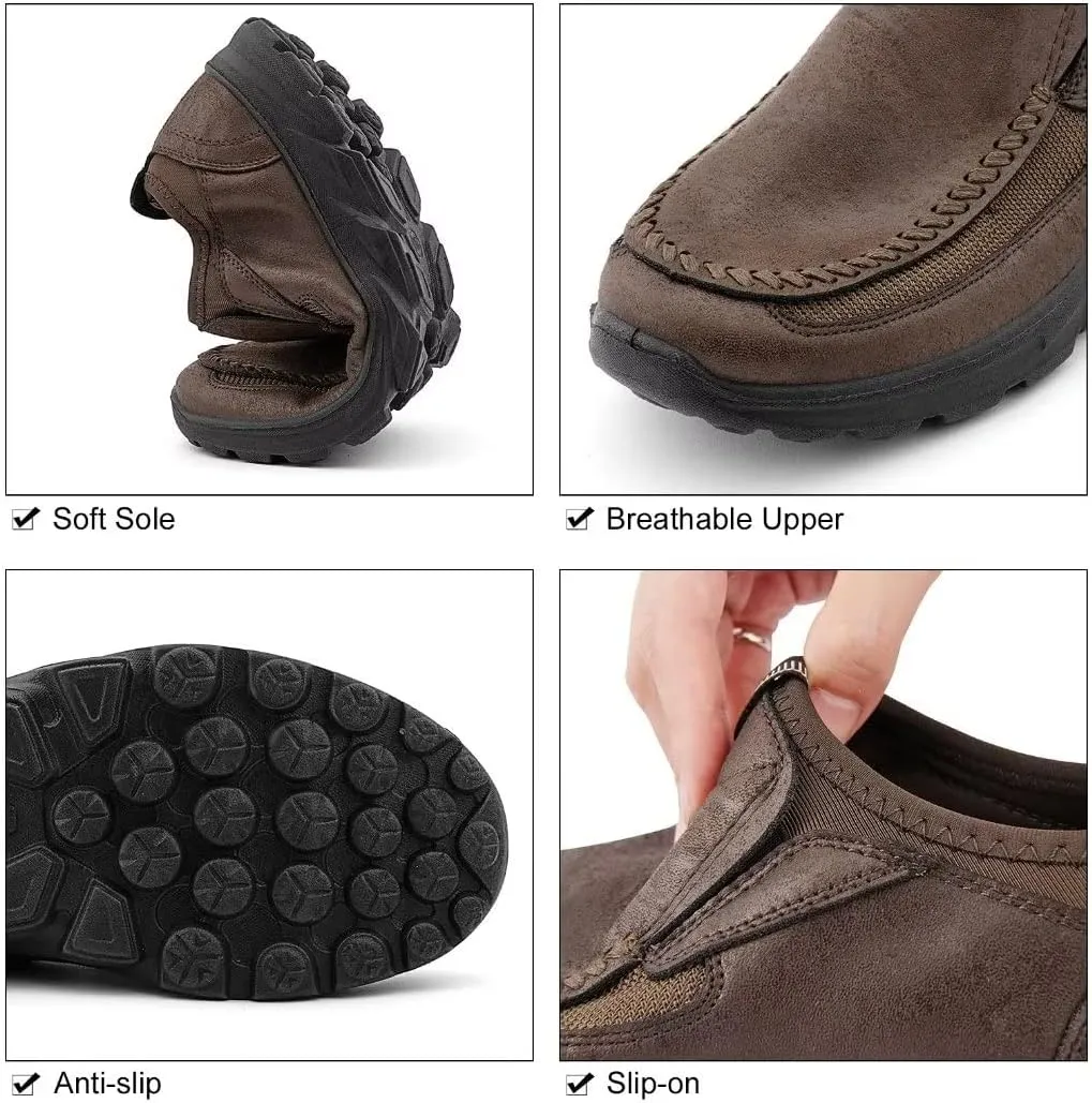 Men Casual Slip On Loafers, Mens Comfortable Moccasin Shoes for Walking and Driving, Soft Daily Sneaker, Mocasines para Hombre