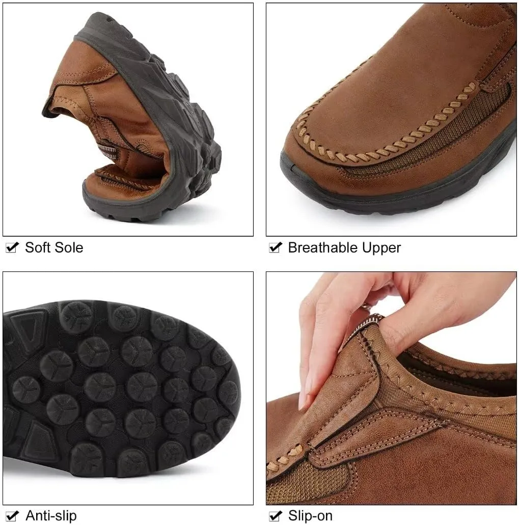Men Casual Slip On Loafers, Mens Comfortable Moccasin Shoes for Walking and Driving, Soft Daily Sneaker, Mocasines para Hombre