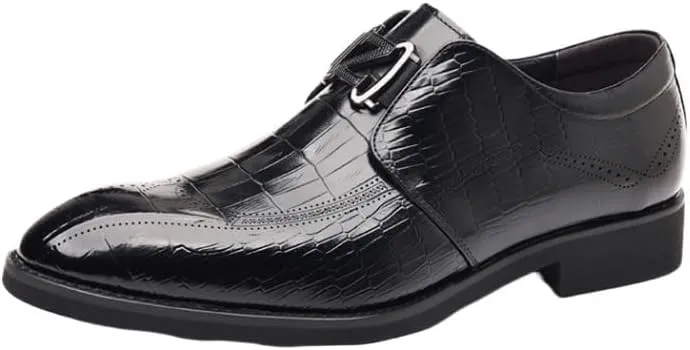 Men Oxford Superior Flexural Leather Fashion Dress Shoes Men's Double Monk Strap Luxury Slip on Formal Business Shoes