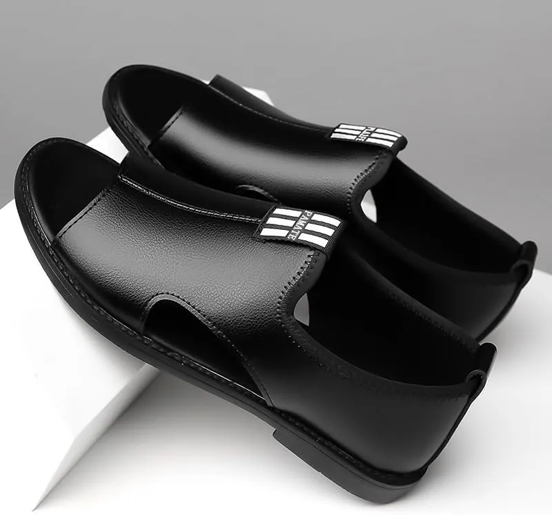 Men-Slip on Summer Walking Loafers Casual Shoes for Men's Outdoor Activities Comfortable Cowhide Soles Non-Slip Walking Shoes