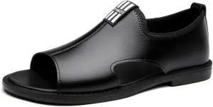 Men-Slip on Summer Walking Loafers Casual Shoes for Men's Outdoor Activities Comfortable Cowhide Soles Non-Slip Walking Shoes