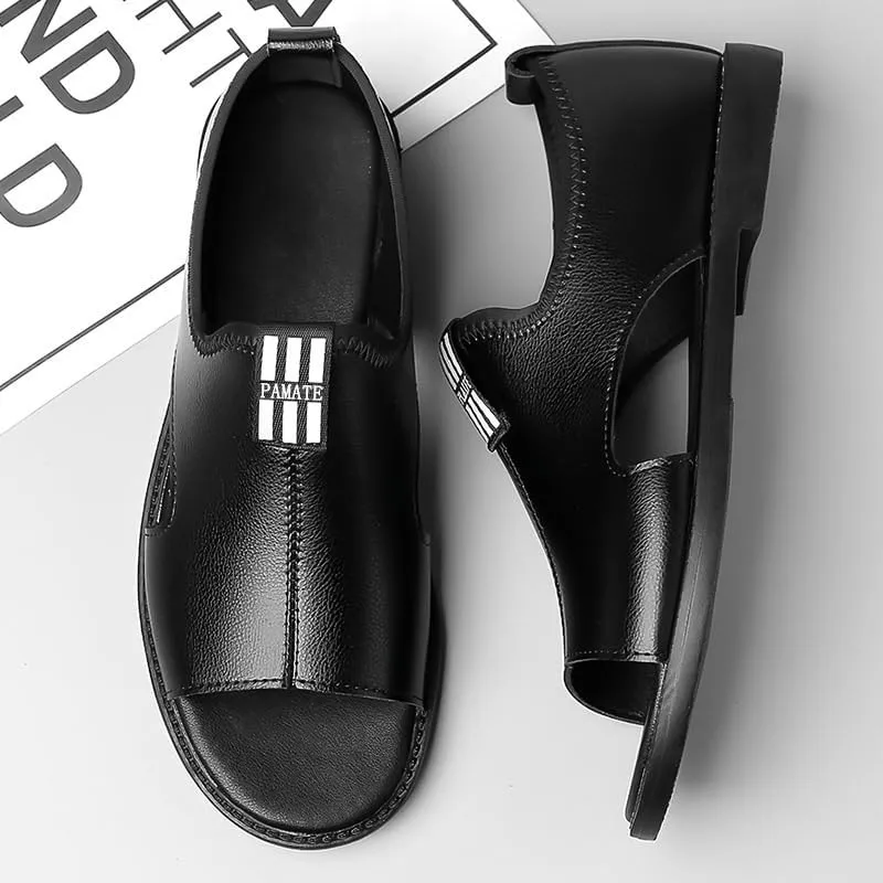 Men-Slip on Summer Walking Loafers Casual Shoes for Men's Outdoor Activities Comfortable Cowhide Soles Non-Slip Walking Shoes